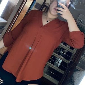 RUST ORANGE BLOUSE